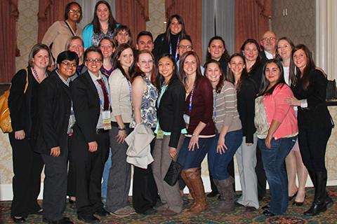 A group photo of students and faculty atttending AAFS meeting