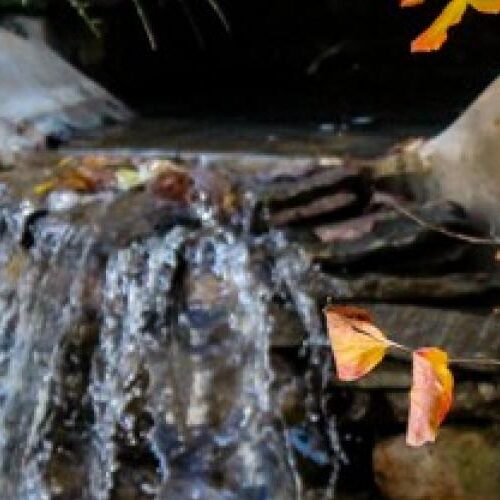 Closeup of a waterfall