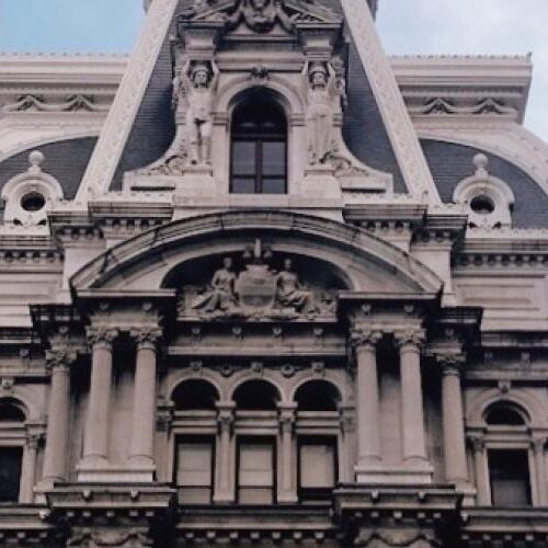 An image of Philadelphia's city hall building.