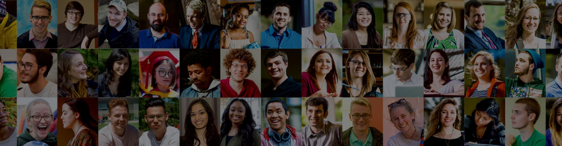 Collage of Arcadia student portraits.