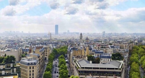 wide shot of Paris