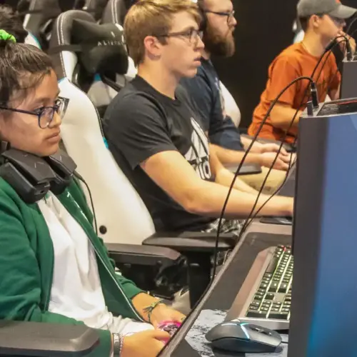 Members of the Esports team playing together