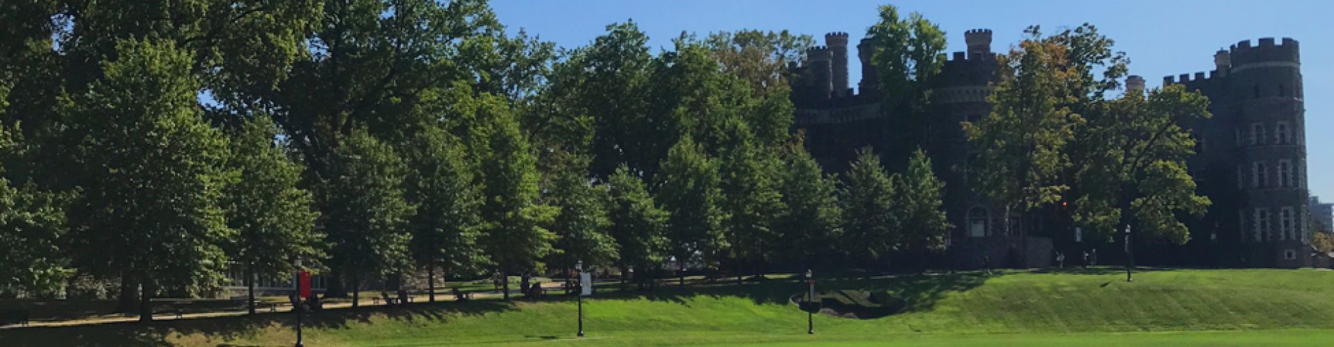 A photo of Haber Green and the Walk of Pride on a sunny day