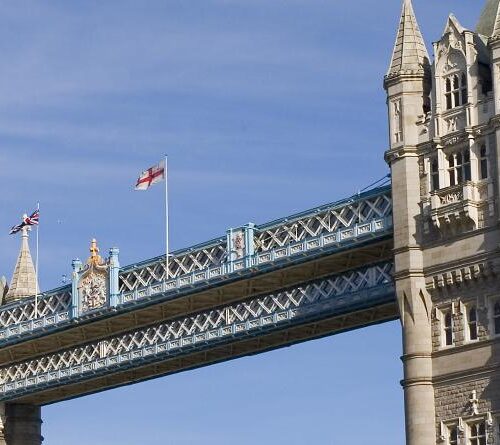 Tower Bridge in London.