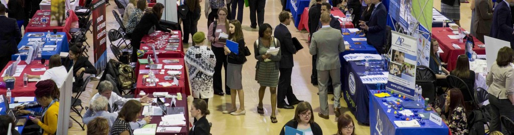 Students exploring employment opportunities at the Job Fair