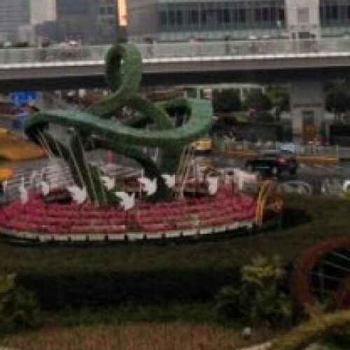 A roundabout in Shanghai