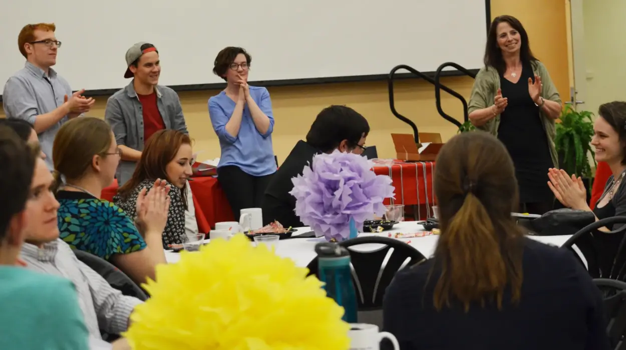 Honors Council meet during an event.