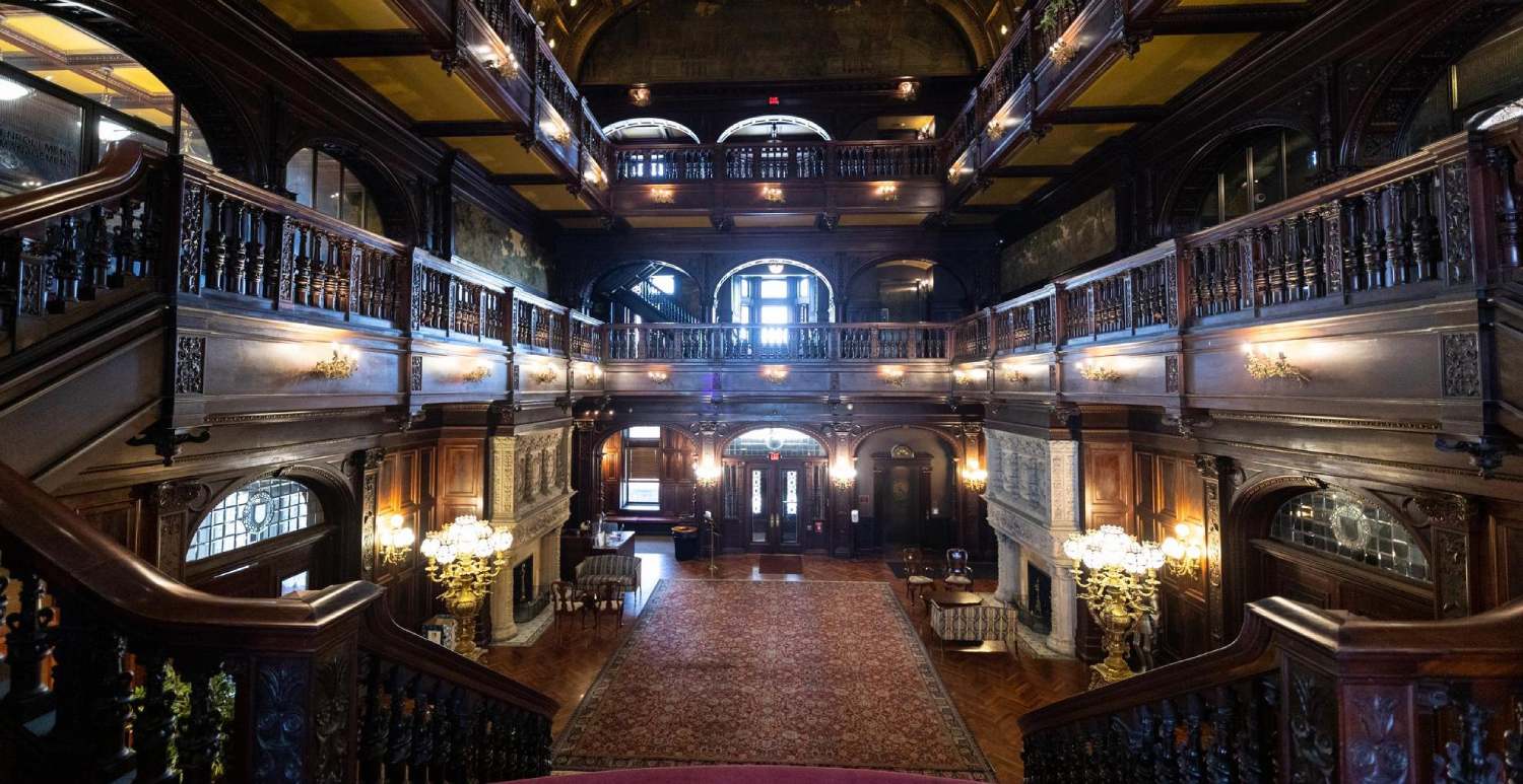 Greys Tower Castle Foyer view from staircase