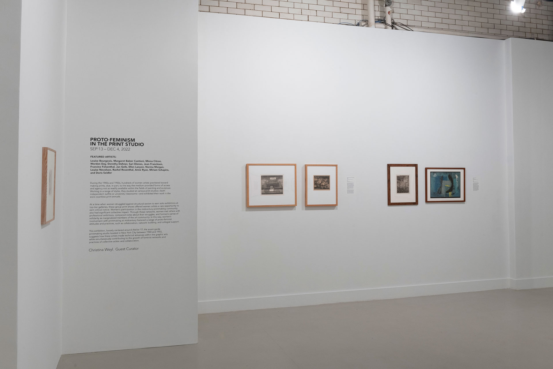 Installation view from Proto-Feminism in the Print Studio.