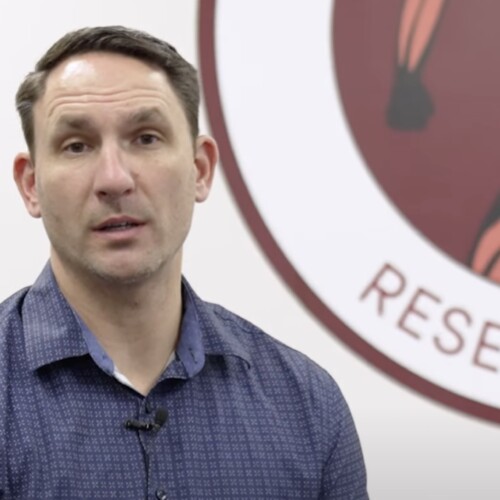 Dr. Ryan Zarzycki in the Physical Therapy research lab