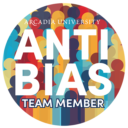 The logo for Arcadia University Anti Bias Team Member