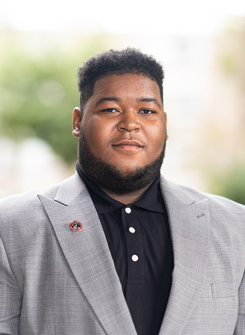 A headshot of Michael Johnson president of the ’24 at Arcadia University