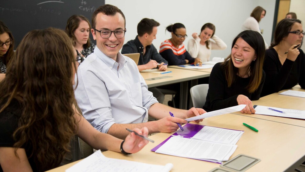 Students having a great time in class