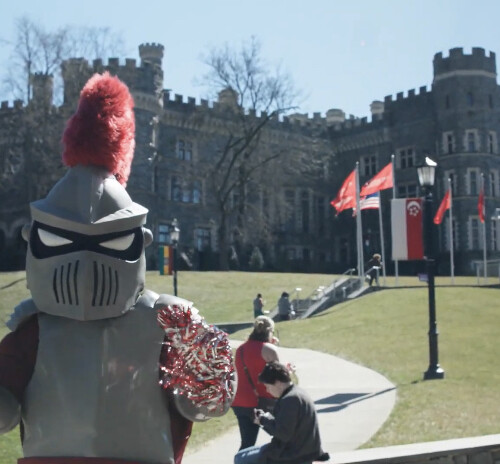 Archie and the castle.