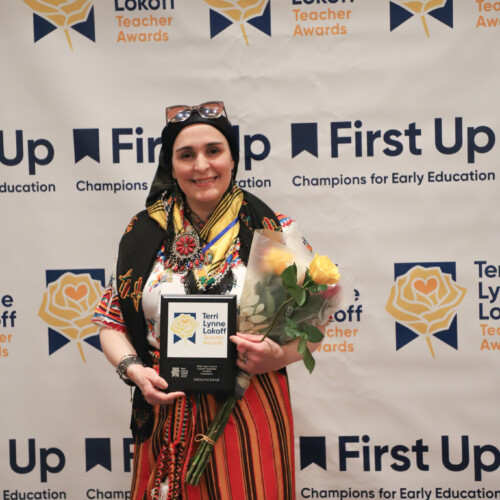 Keltouma Sahali ’24 with her award.