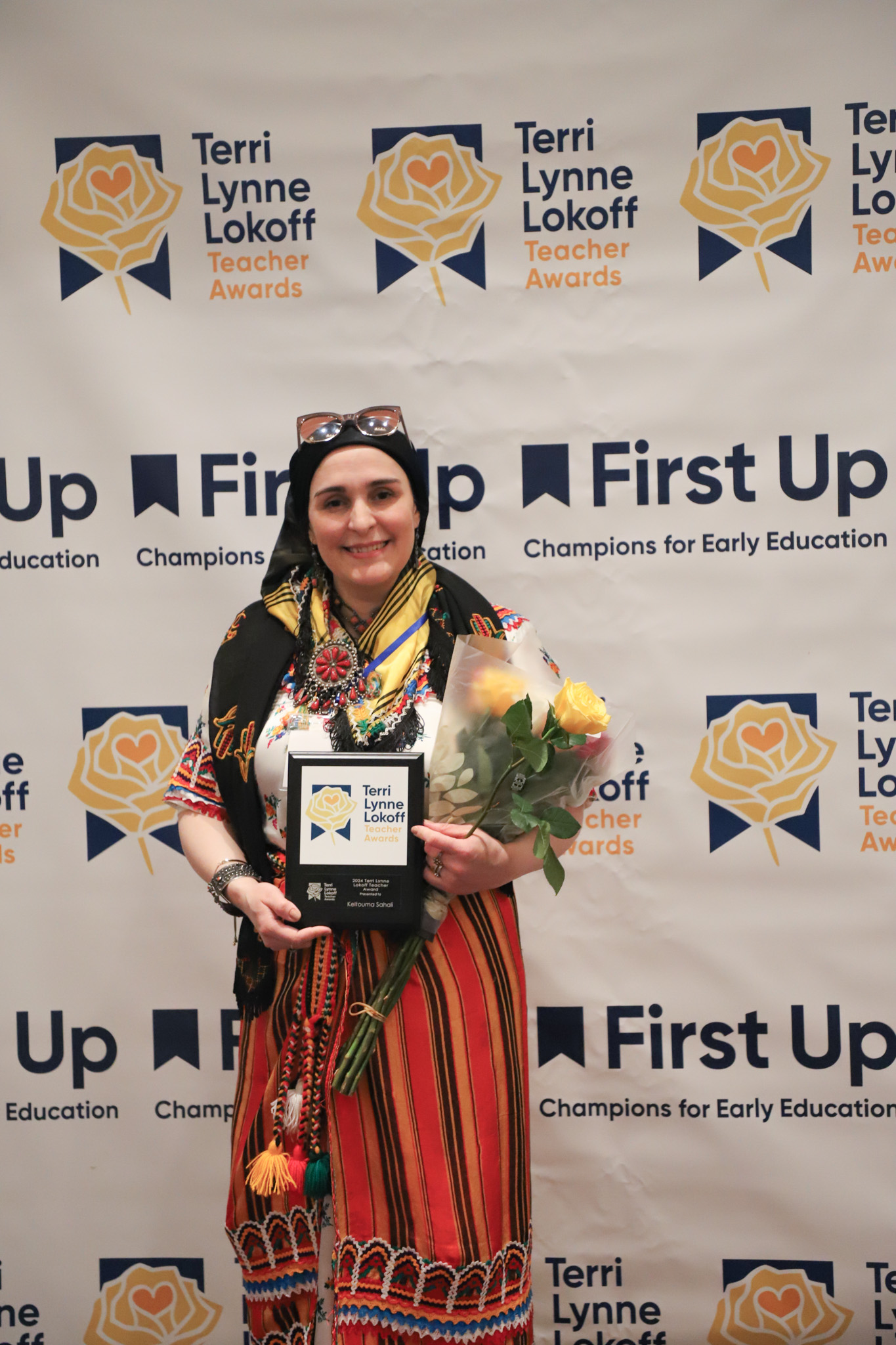 Keltouma Sahali ’24 with her award.