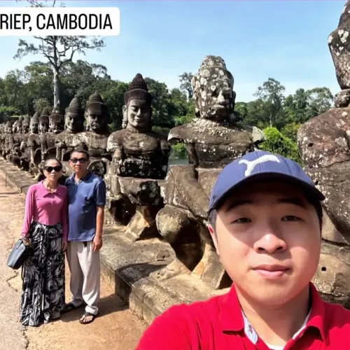 Chayhok and his family in Siem Reap, Cambodia.