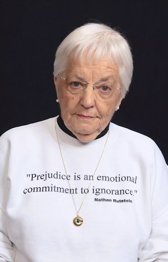 Jane Elliott, nationally renowned educator, poses for a headshot.