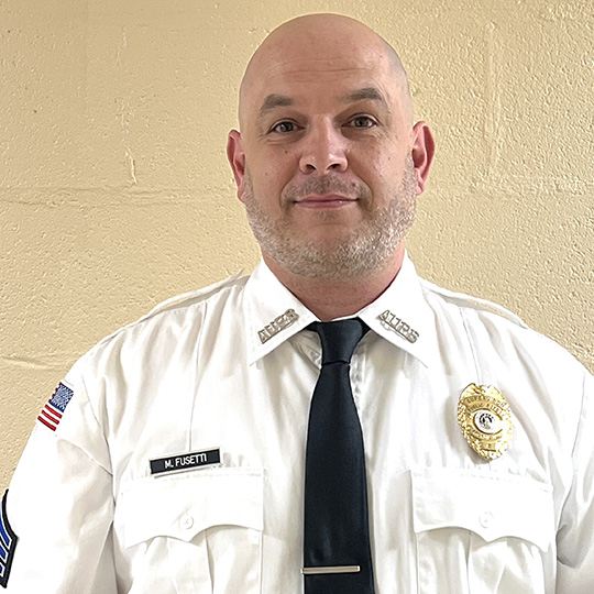 Sergeant Mark Fusetti in his headshot for the Public Safety