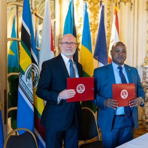 Arcadia signs an MOU to re-launch the Nyerere Center for Peace Research. Photo by Brandon Hodnett