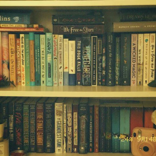 JJ Demetrius' bookshelf.