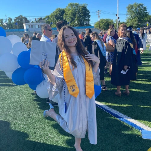 Sydney at her high school graduation.